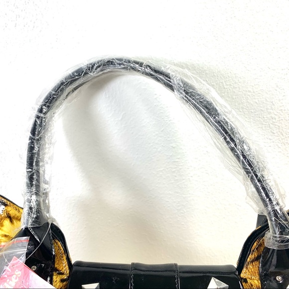 Charm and Luck 100% Genuine Leather Tiger Stripes, Embellished Handbag. - Picture 13 of 16